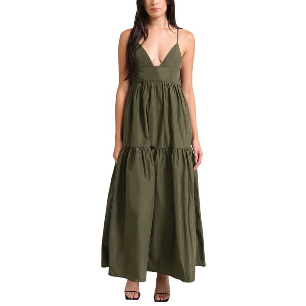 Modern Citizen Womens  Oralia Sweetheart Neck Tiered Dress